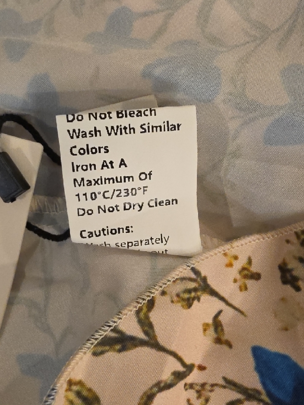Commense Blue Floral Midi Dress on Cream Base sizes M & L available new with tag - Picture 12 of 12